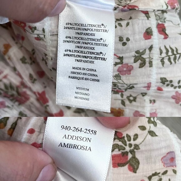 Rails Addison Size M Ambrosia Disty Floral Tiered Pullon Smocked Mini NEW Skirt - Picture 8 of 8